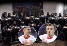 Në përkrahje të Xhakës dhe Shaqirit, Njësia Speciale e bën “SHQIPONJËN”! (Foto)