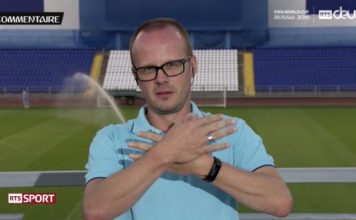 Gazetari zviceran e bën shqiponjën në emision LIVE për Xhakën dhe Shaqirin