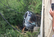 Vetaksident në magjistralen Prishtinë-Podujevë, vetura bie në lum (Foto)