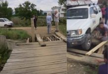 Ura e pakalueshme në Sfeqël të Podujevës, për pak bie një veturë e KEDS-it (Video)