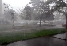 Shi e breshër i madh në Podujevë (Foto)