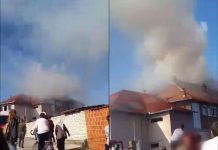 Digjet një shtëpi në Podujevë (Video)