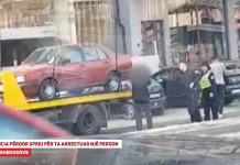 Policia përdor sprej për ta arrestuar personin që iu konfiskua vetura (Video)