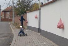 Profesori nga Podujeva ndjek shembullin e norvegjezëve, vendos mollët tepricë jashtë oborrit për kalimtarët