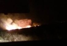 Zjarri i madh në arat e fshatit Gërdoc (Foto)