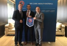 Ademi vizitë në UEFA, Ceferin premton mbështetje për Kosovën