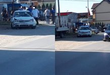 Aksident në Podujevë, një i lënduar (Foto)