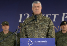 Thaçi thotë se bazamenti i Ushtrisë së Kosovës është gjaku i derdhur për liri