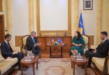 Osmani pret në zyrë Kosnett: E njofton për çështje që pritet të trajtohen në seancat e Kuvendit