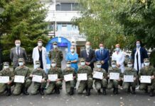 Infermierët e FSK-së përfundojnë misionin në ofrimin e shërbimeve në klinikat e QKUK-së ku trajtohen pacientët me coronavirus