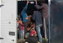 Policia e Kosovës i kap 24 emigrantë nga Siria të fshehur në një kamion