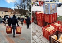 Kosovari shpërndan bukë falas për të prekurit nga tërmeti në Kroaci