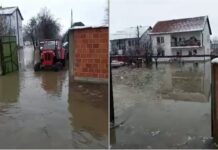 Përmbytje në Podujevë, pamje të rënda nga fshati Siboc: Oborret “pushtohen” nga uji