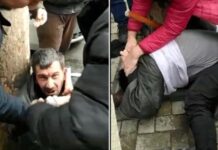 Momenti kur besimtarët neutralizojnë agresorin që sulmoi me thikë disa të rinj në një xhami në Tiranë