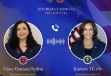 Osmani bisedon me zëvendëspresidenten e SHBA-së, Kamala Harris për çështjen e afganëve dhe pandeminë COVID-19