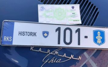 Kosova lëshon targat “HISTORIKE”
