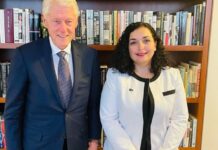 Osmani takon ish-presidentin Clinton: Faleminderit për çdo gjë që ke bërë për popullin tonë