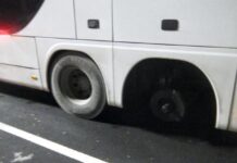 Slloveni: Ndalohet shoferi kosovar që voziste autobusin pa një rrotë (FOTO)