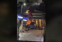 Dalin pamjet, vetura hyn në një lokal në Prishtinë