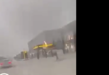 Vërshohen rrugët në Ferizaj pas shiut të rrëmbyeshëm (VIDEO)