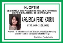 Vdes 17-vjeçarja Argjenda Kadriu nga Podujeva