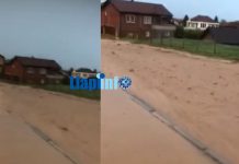 Stuhi shiu në këtë fshat, vërshohen rrugët (VIDEO)