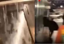 Shi i madh, shikoni momentin kur restoranti mbushet me ujë (VIDEO)