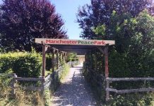 “Kosovo je Srbija”/ 30-vjeçari bën grafite nxitëse në parkun e Podujevës, thotë se e bëri shkaku i situatës në veri
