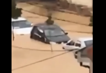 Makina gati të fundosura nën ujë, pamje nga vërshimet e mëdha (VIDEO)