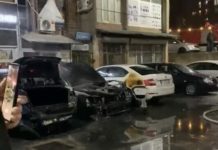 Digjen dy vetura të parkuara, pamje nga vendi i ngjarjes