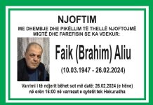 Podujevë; Ndërron jetë Faik Aliu