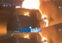 Digjet një veturë në rrugën Podujevë – Prishtinë (Video nga vendi i ngjarjes)