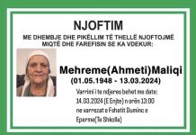 Podujevë; Ndërron jetë Mehreme Maliqi (Foto)
