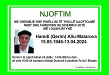 Podujevë; Ndërron jetë Hamdi Aliu – Matarova (Foto)