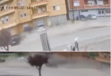 Aksident i tmerrshëm në Podujevë, momenti kur përplasjet “Golfi” (Video)