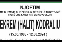 Podujevë; Ndërron jetë në moshën 36 vjeçare hoxha Ekrem Kodraliu (Foto)
