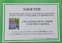 Podujevë; Ndërron jetë Lifa Maqastena – Imeri (Foto)