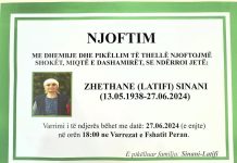 Podujevë; Ndërron jetë Zethane (Latifi) Sinani (Foto)