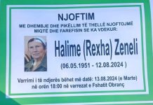 Podujevë; Ndërron jetë Halime (Rexha) Zeneli (Foto)