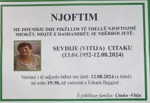 Podujevë; Ndërron jetë Sevdije Çitaku (Foto)