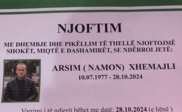 E dhimbshme; Ndërron jetë Arsim Xhemajli nga Podujeva (Foto)