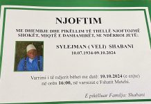 Podujevë; Ndërron jetë Sylejman Shabani (Foto)