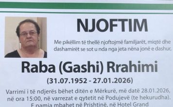 Podujevë; Ndërron jetë Raba Rrahimi (Foto)