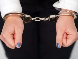 U paraqit në stacion policor për një rast tjetër, gruaja shtyn zyrtarin policor e bën sjellje agresive