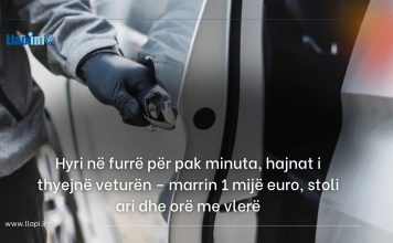 Hyri në furrë për pak minuta, hajnat i thyejnë veturën – marrin 1 mijë euro, stoli ari dhe orë me vlerë
